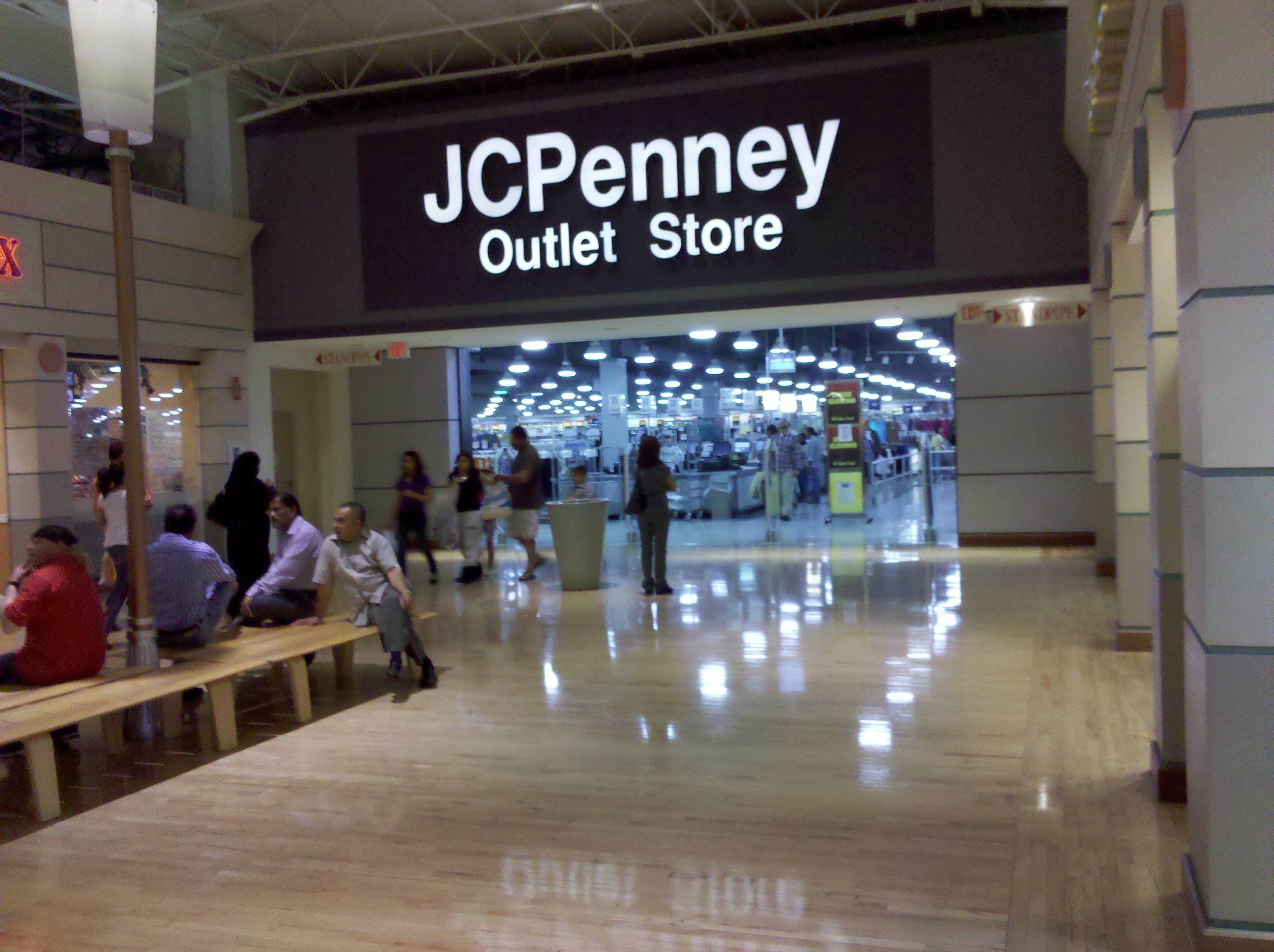Signage on the JCPenney Outlet store