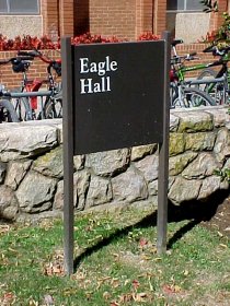 "Eagle Hall" sign