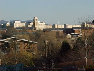 JMU, looking up the Village hill towards CISAT