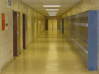 Sixth grade hall at Stuarts Draft Middle School