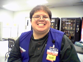 Ben Schumin in blue Wal-Mart vest