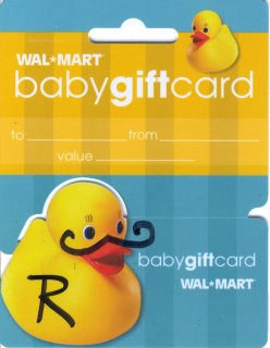 Duck mustache gift card