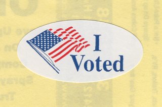 "I voted" sticker