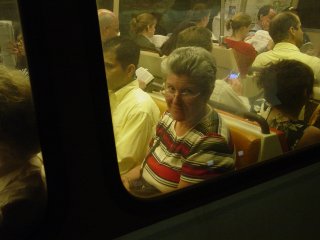 Mom on the train, leaving Rosslyn