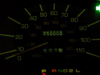 The Previa hits 250,000 miles