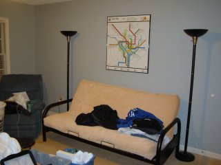 Metro map in place on the wall