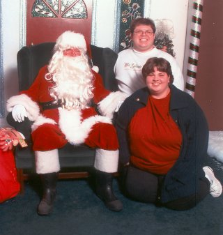 Ben and Katie with "Santa Harry"