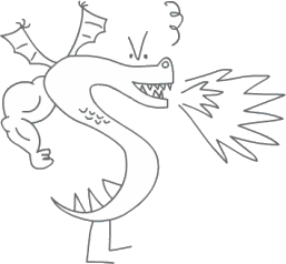 Trogdor as he really looks, from homestarrunner.com