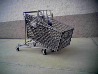 Crushed shopping cart at Wal-Mart in Waynesboro