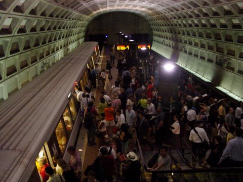 Crowding at Federal Triangle station