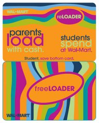 "Freeloader" gift card