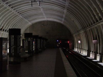 Mt. Vernon Square station a little darker than usual