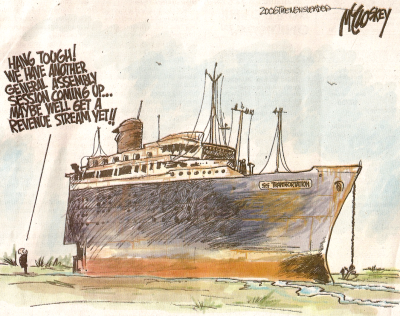 "American Star" featured in a political cartoon