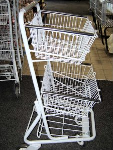 Two-tiered shopping cart