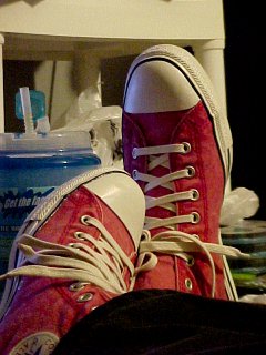 New red Chuck Taylors