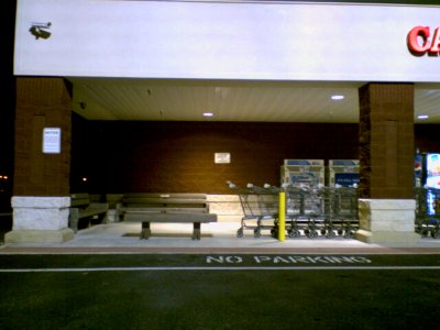 Employee smoking area at the Martin's in Staunton... right next to the propane tanks.