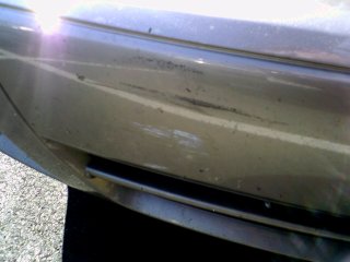 Scratch on the Sable's front bumper
