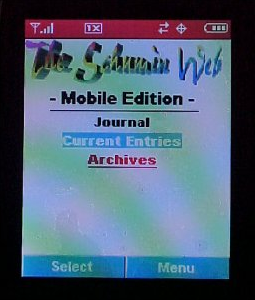 Mobile Edition as viewed on a cell phone