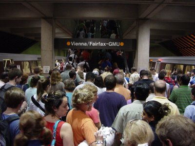 Vienna station on July 4, 2006 after the fireworks