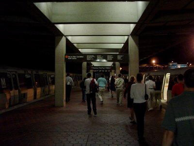 Vienna station on a normal night