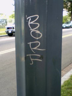 During the Borf graffiti spree, John Tsombikos had been busy, leaving tags along P Street (left) and Q Street.