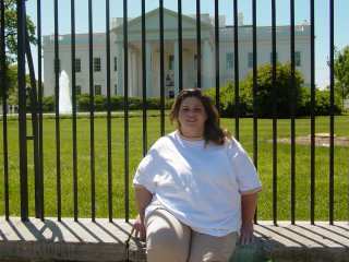 Katie in front of the White House