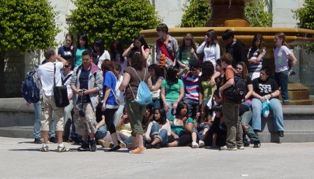 A school group at the Capitol