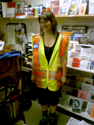 Maddy tries on the WMATA vest