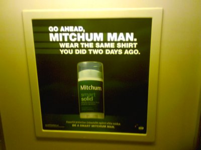 Mitchum ad on the Metro