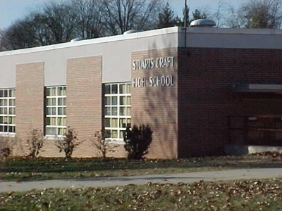 Old sign lettering at Stuarts Draft High School