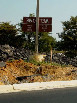 Waynesboro Outlet Village entrance sign