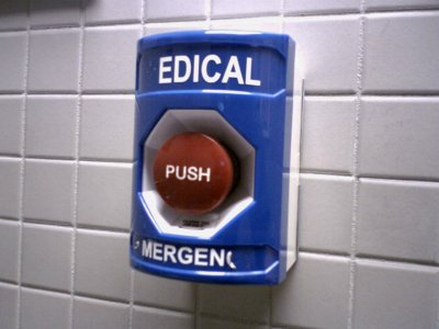 Wheelock push station at IKEA, marked "MEDICAL EMERGENCY"