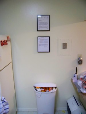 The letter from Scientology's attorneys, hung in the kitchen over the garbage can.