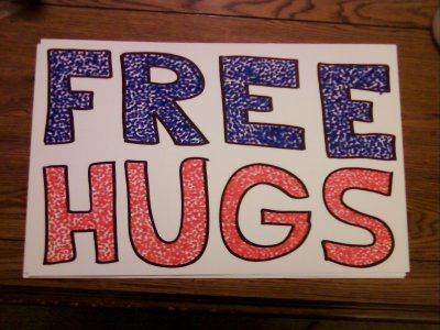 "Free Hugs" sign