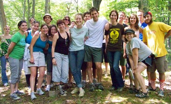 At the historic cemetery, at the end of our hike route. We are a spirited bunch, no?