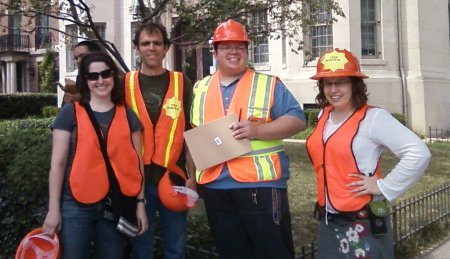 "Team Wheelock" during the fire drill