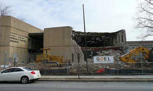 Demolition of the Watha T. Daniel Library