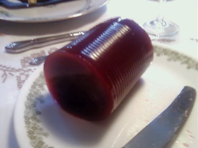 Cranberry sauce... from a can.