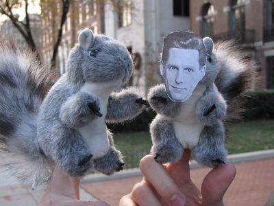 We had a pair of toy squirrels at the raid, one with David Miscavige's face on it.