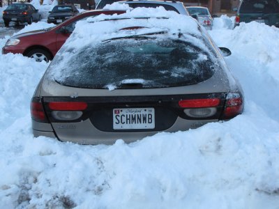 This is the real reason that the Sable's still not going anywhere anytime soon. There is about two feet's worth of snow piled up behind it that I'm not inclined to move.