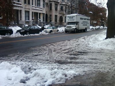 Driveway entrance along P Street NW.