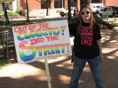 Bergit at the National Equality March