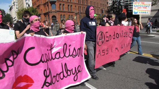 The bloc joins the march on Pennsylvania Avenue.