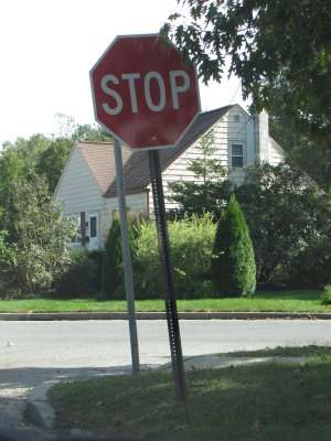 The "Falling Down Stop Sign"