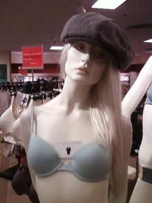 Among other things, we left a You Found The Card card on one of the mannequins in the lingerie department...