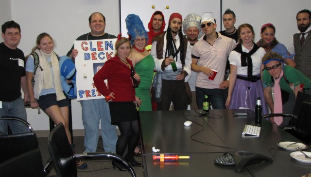 Halloween costumes at work in 2009