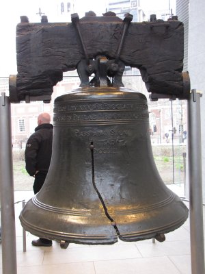 We saw the Liberty Bell. For some reason, I always pictured the Liberty Bell as being bigger, and so its size was somewhat of a surprise to me, but there it is, crack and all.