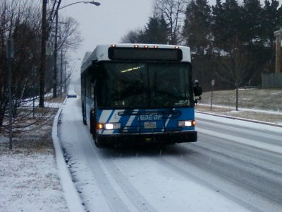The 51 arrives, in the snow.