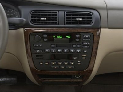 The radio and climate control panel on a Mercury Sable