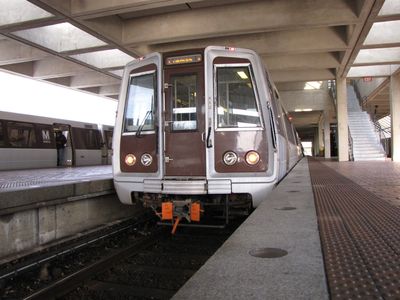 Same train, in the station and waiting to take off. I ultimately boarded this last car to go back to DC.